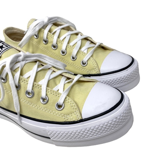 Converse Ctas Lift Ox Platform Sneakers Low Top Shoes Canvas Women Lemon A00560F - Picture 4 of 10